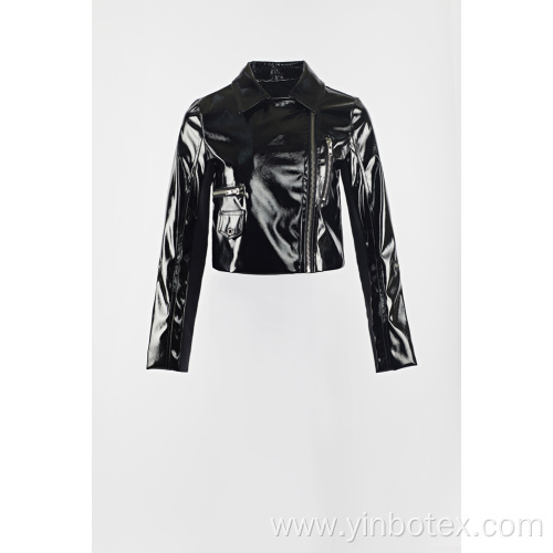 PU shiny moto jacket